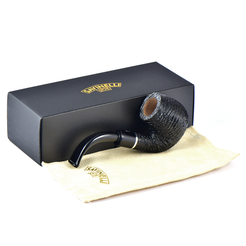 Курительная трубка Savinelli Otello Rustic Black 614 (фильтр 9 мм)